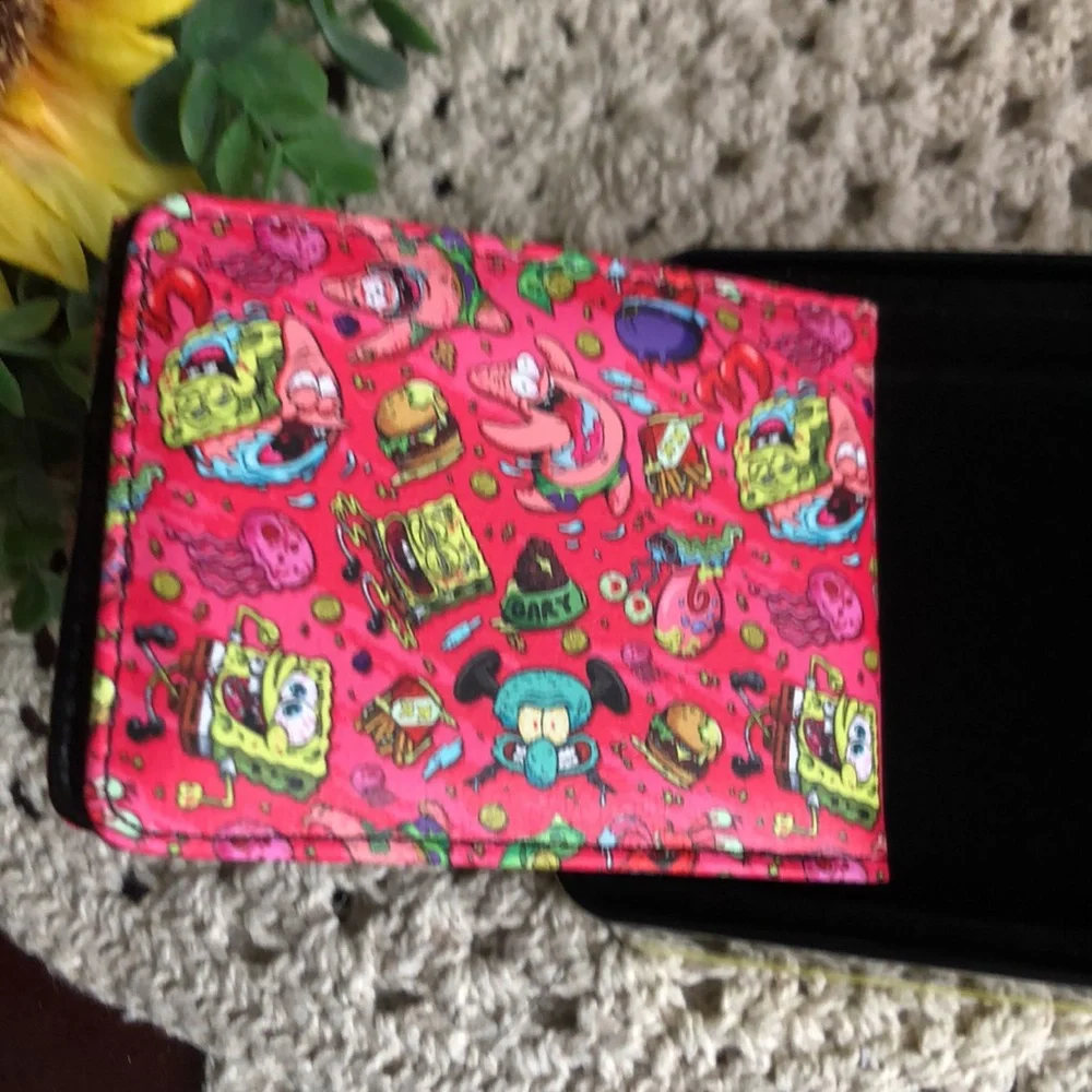 Buckle-Down Pink SpongeBob Patterned Bifold Wallet